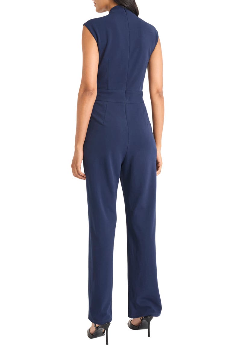 Notch Collar Sleeveless Jumpsuit, Alternate, color, NAVY BLAZER