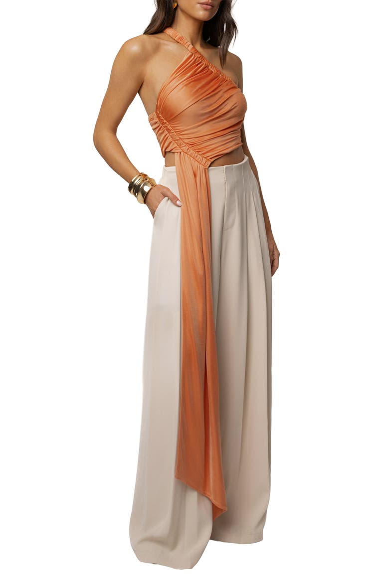 Spotlight Draped Top, Alternate, color, Peach