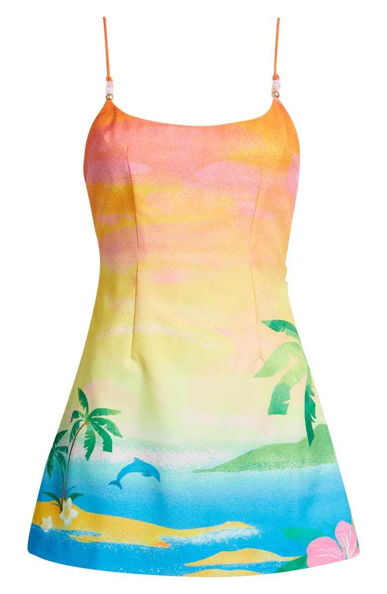 Kulani Kinis Summer Minidress, Alternate, color, Bahama Breeze