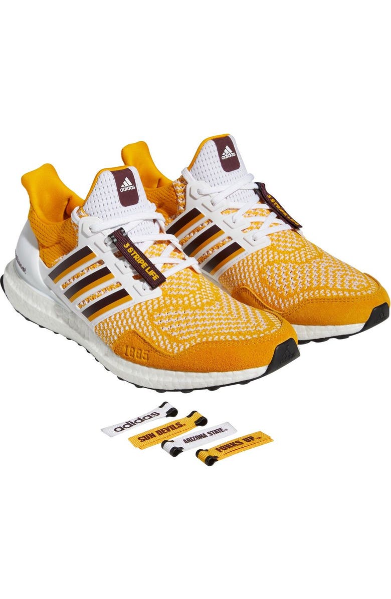 adidas Gold/White Arizona State Sun Devils Ultraboost 1.0 Running Shoe, Alternate, color,