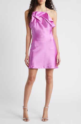 Acler Abdie Halter Satin Minidress