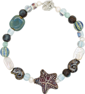 Velvet Luna Pearl And Ceramic Starfish Necklace