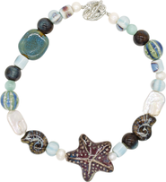 Velvet Luna Pearl And Ceramic Starfish Necklace