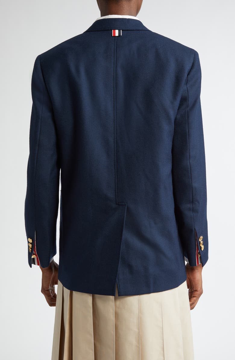 Thom Browne Wool Twill Sport Coat, Alternate, color, Navy