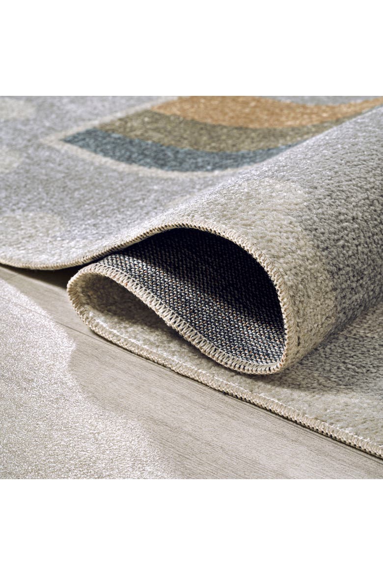 Minha Rainbow Dot Modern Machine-Washable Area Rug, Alternate, color, Gray/Ivory/Yellow