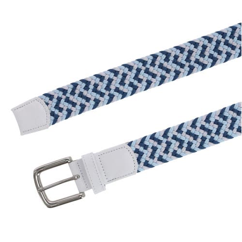 Trafalgar Milton Mixed Weave Limited Run Stretch Golf Belt In Blue