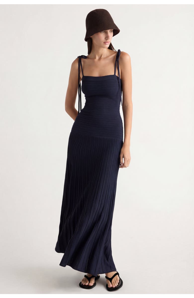 Modern Citizen Chan Ottoman-Knit Dress, Alternate, color, Navy