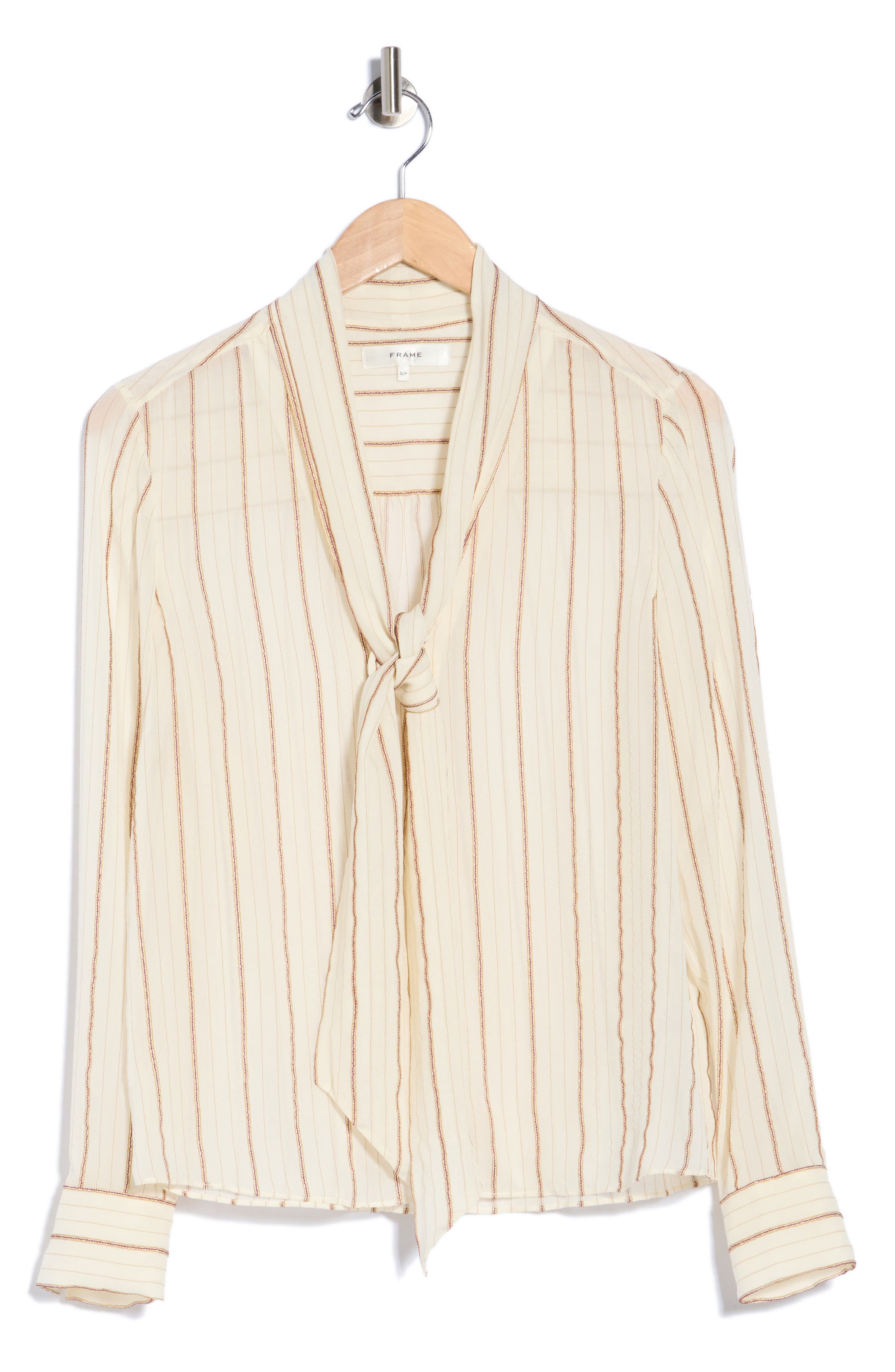 Striped Silk Tie Shirt