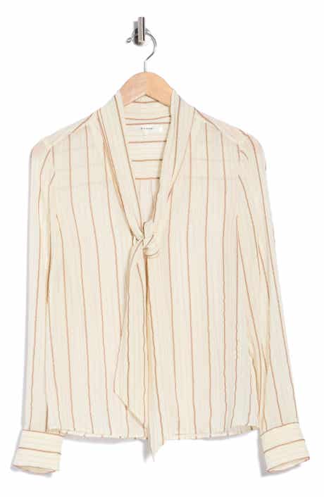 Striped Silk Tie Shirt