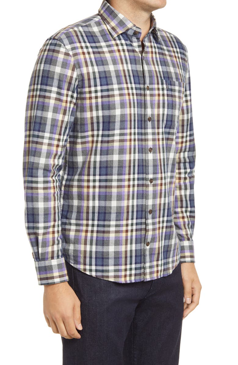 johnnie-O Ervin Plaid Flannel Button-Down Shirt, Alternate, color, 
