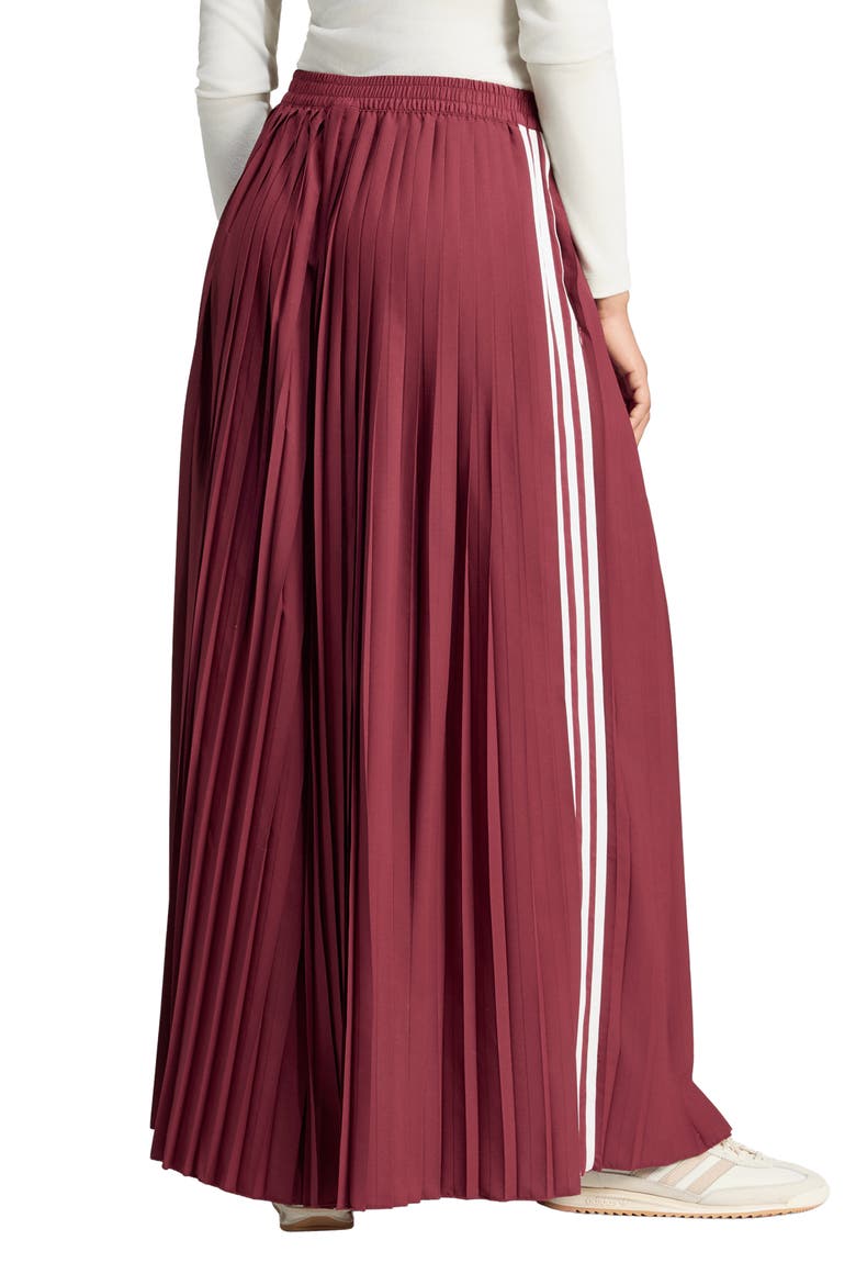Pleated Wide Leg Track Pants, Alternate, color, SHADOW RED