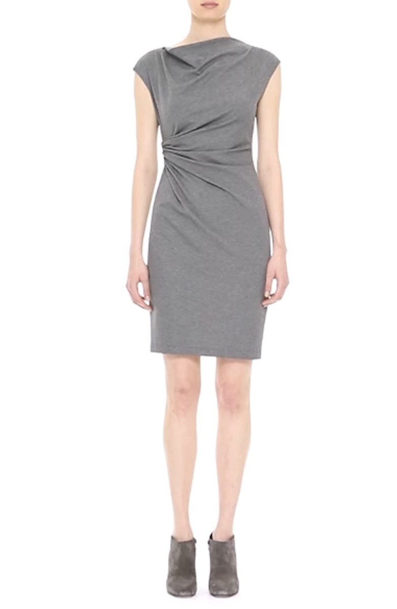 Lafayette 148 New York Drape Neck Ponte Dress, Alternate, color,