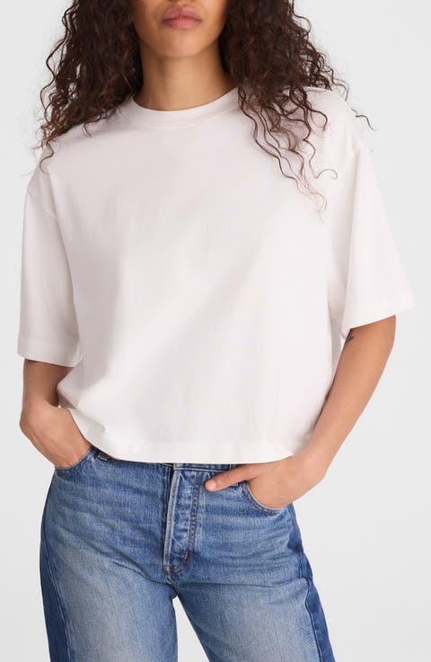 Allday Boxy Crop Cotton T-Shirt