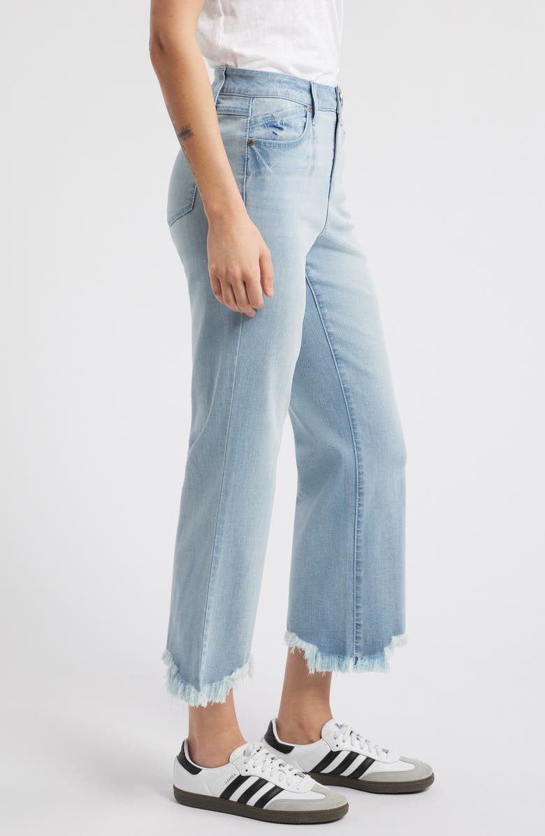 1822 Denim Frayed High Waist Demi Bootcut Jeans, Alternate, color, Chase