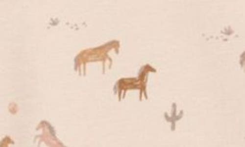 Rylee + Cru Kids' Horse Print Sweatshirt In Neutral