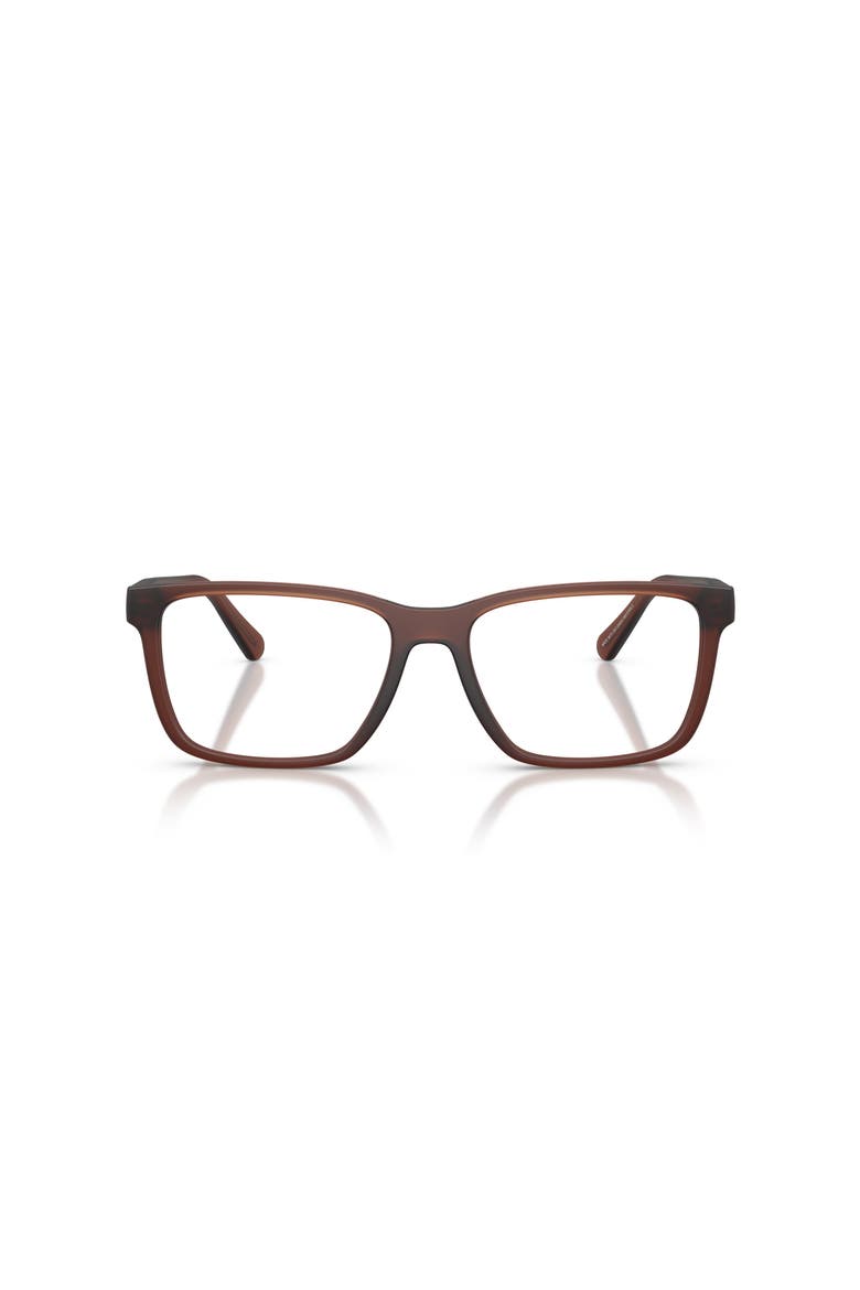 57mm Rectangle optical glasses, Alternate, color, Brown