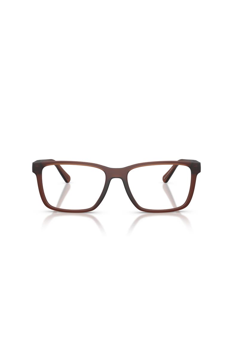 COACH 54mm Rectangle optical glasses, Alternate, color, Brown