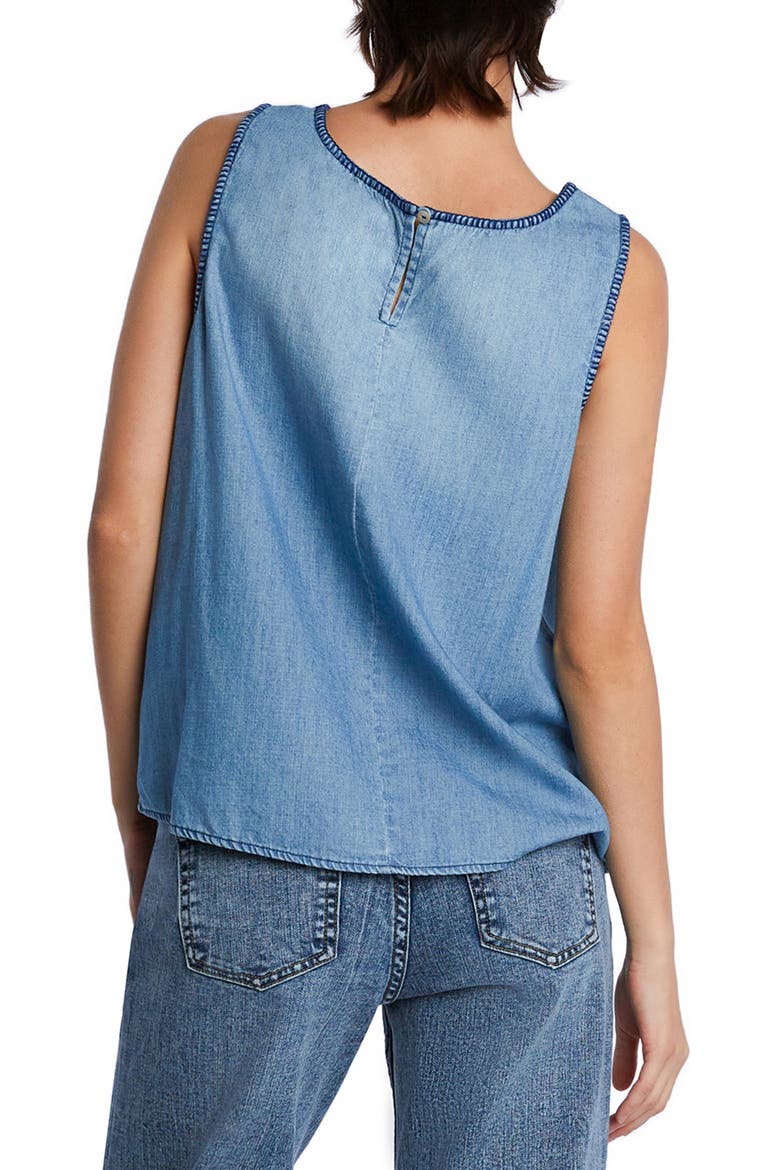 Embroidered Denim Tank, Alternate, color, DENIM