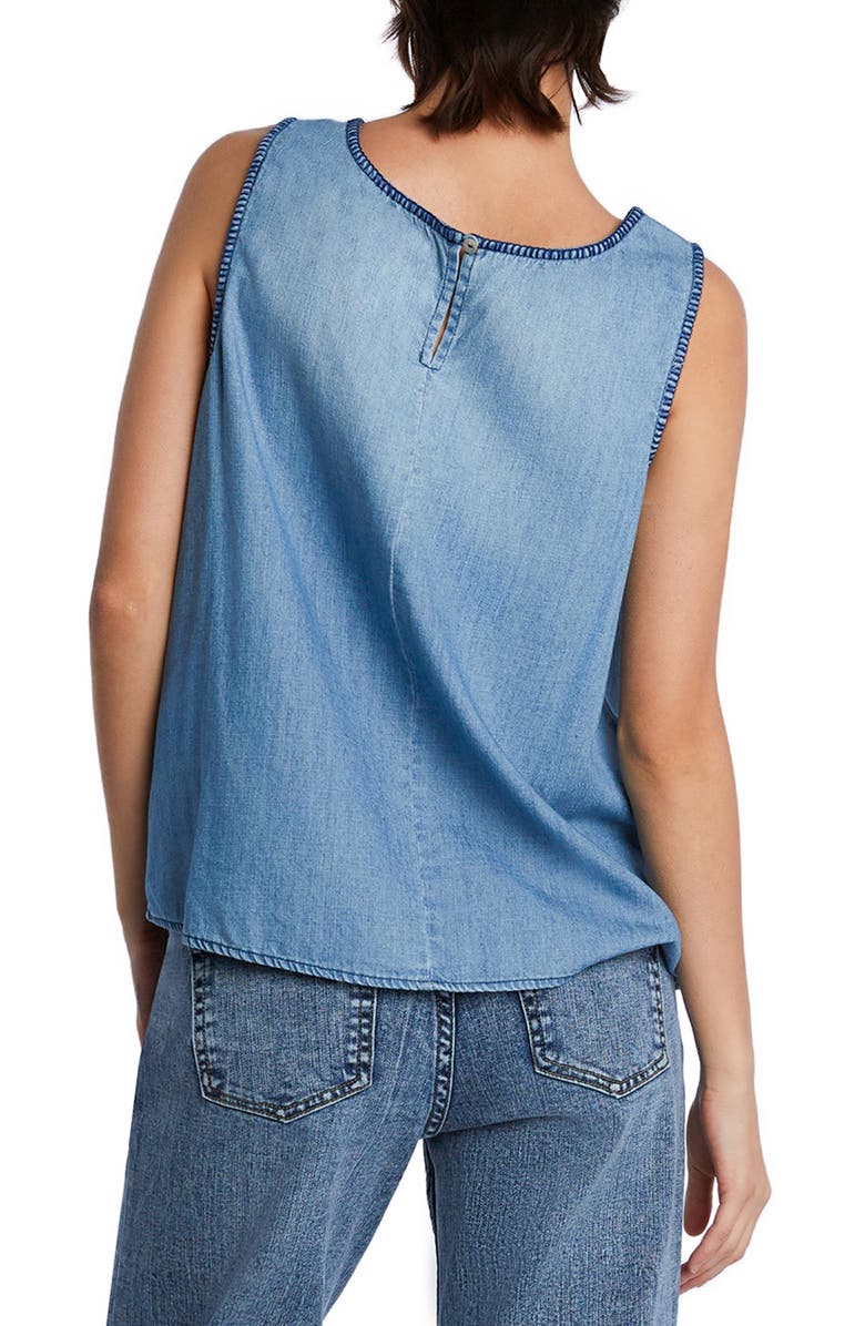 Billy T Embroidered Denim Tank, Alternate, color, Denim