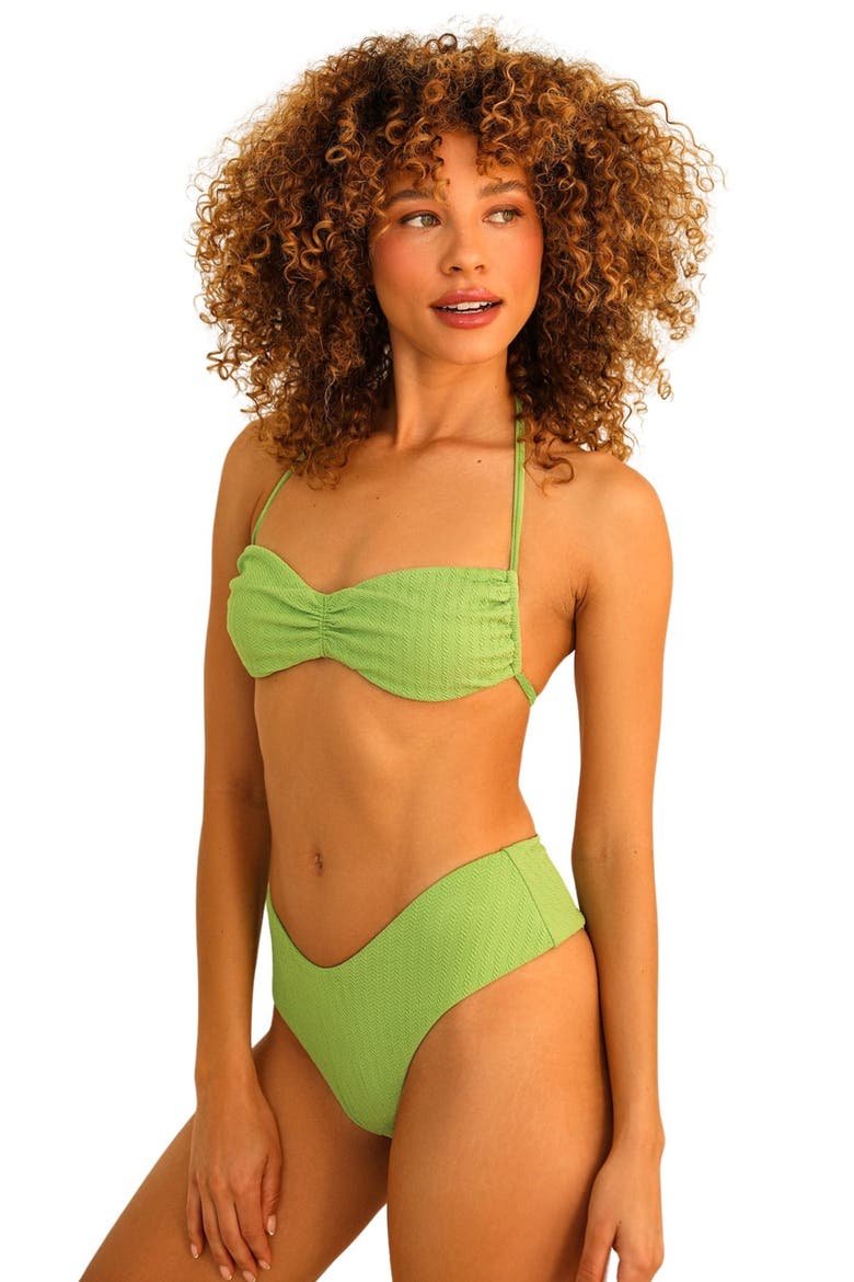 Genie Cheeky Swim Bikini Bottom, Alternate, color, Avocado
