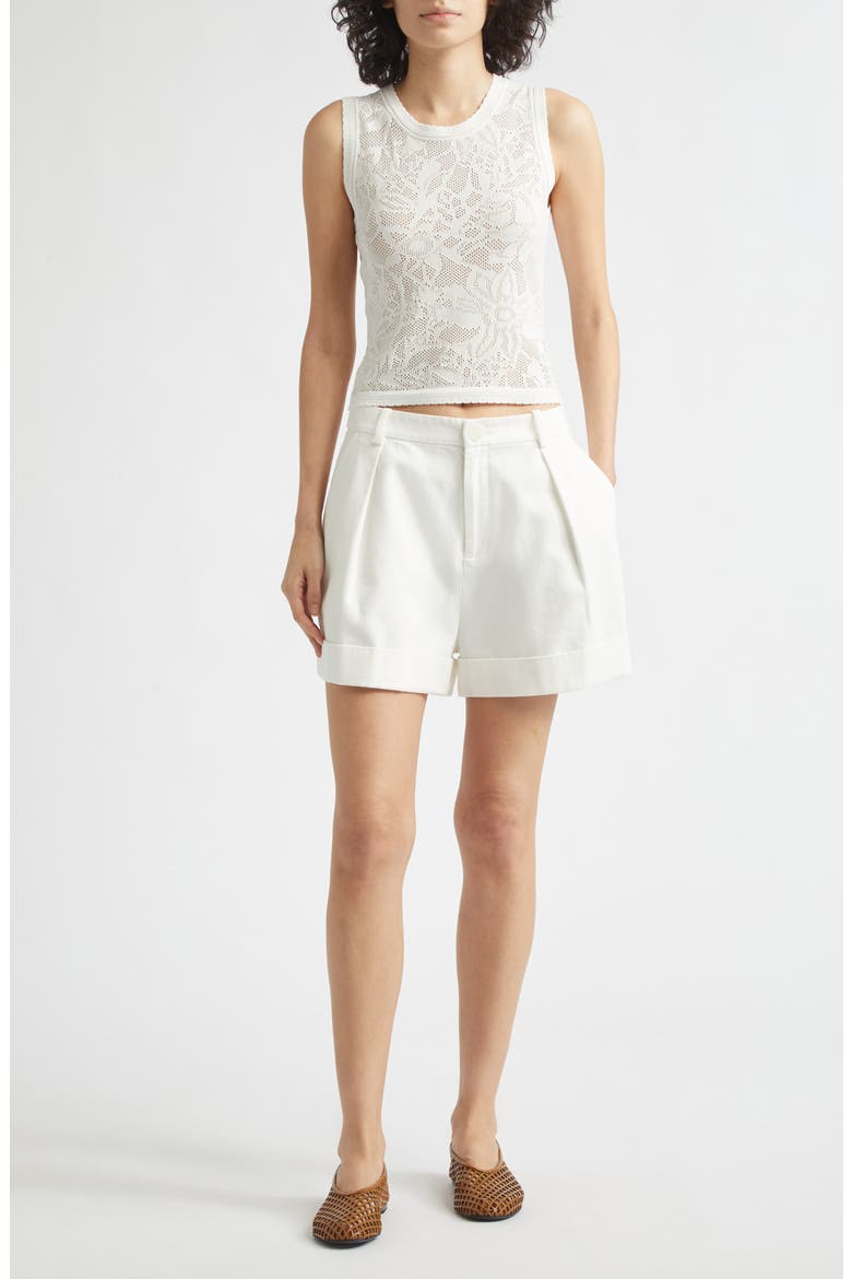 Nara Cuffed Shorts, Alternate, color, OPTIC