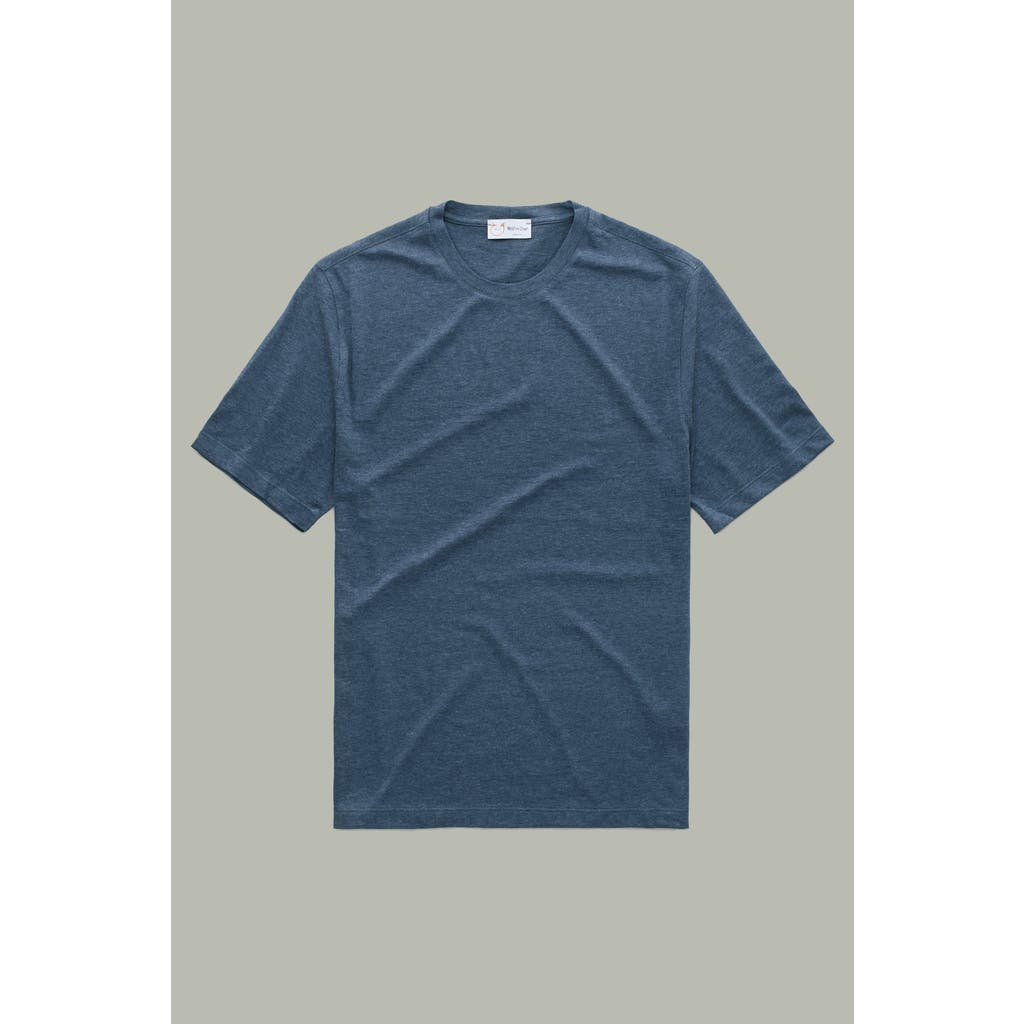 Wolf Vs. Goat (wvg) Heavyweight Short Sleeve Sorona Crewneck In Blue
