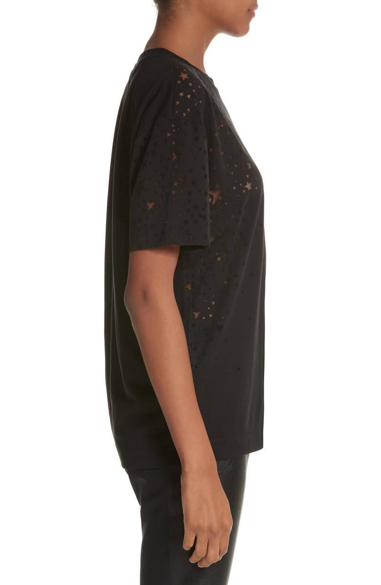 Stella McCartney Burnout Star Tee, Alternate, color, 
