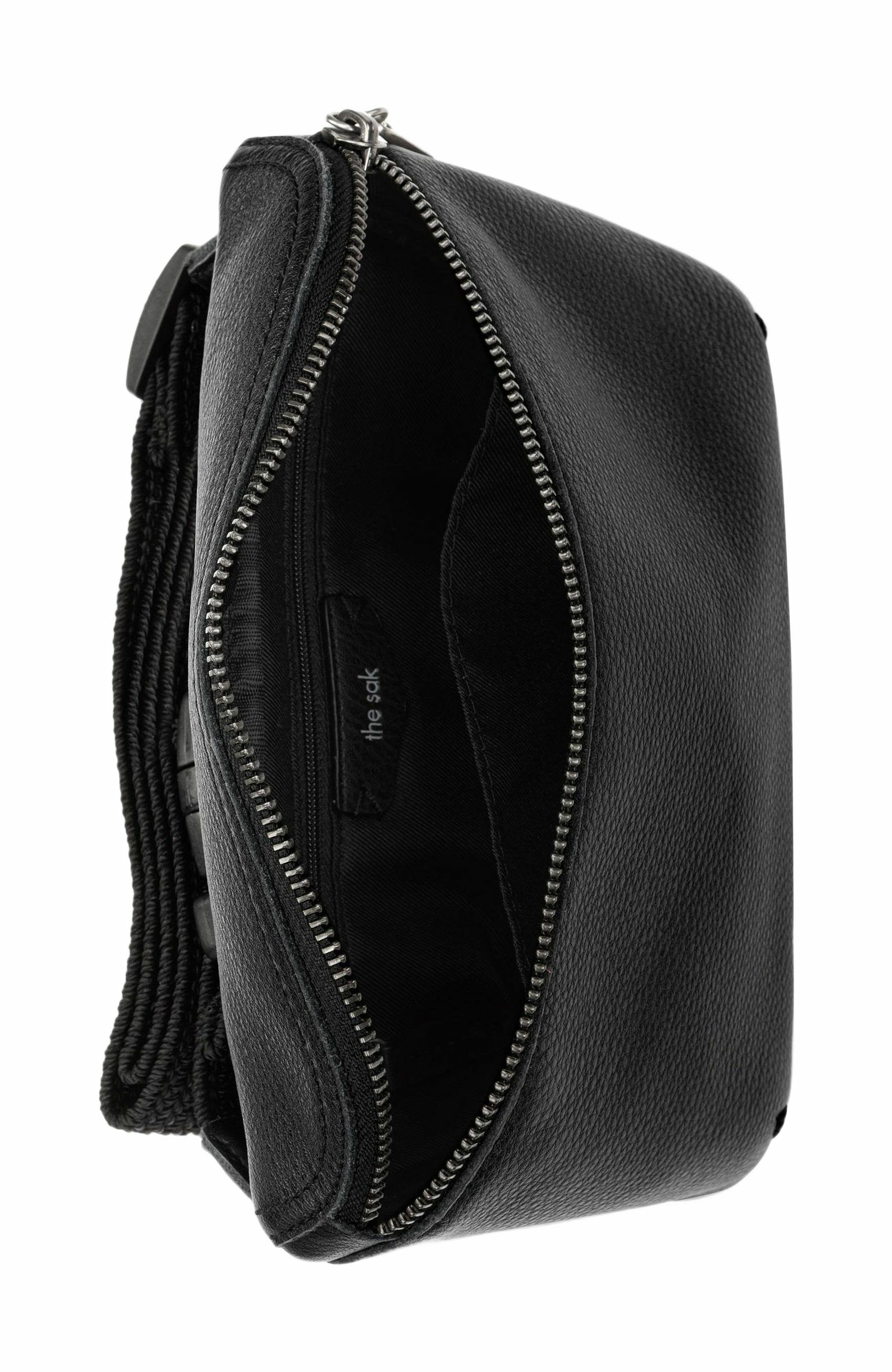 The Sak Caraway Small Belt Bag, Alternate, color, Black Leather