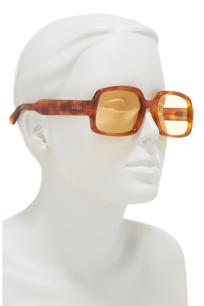 56mm Square Sunglasses, Alternate, color, HAVANA HAVANA YELLOW/ YLW
