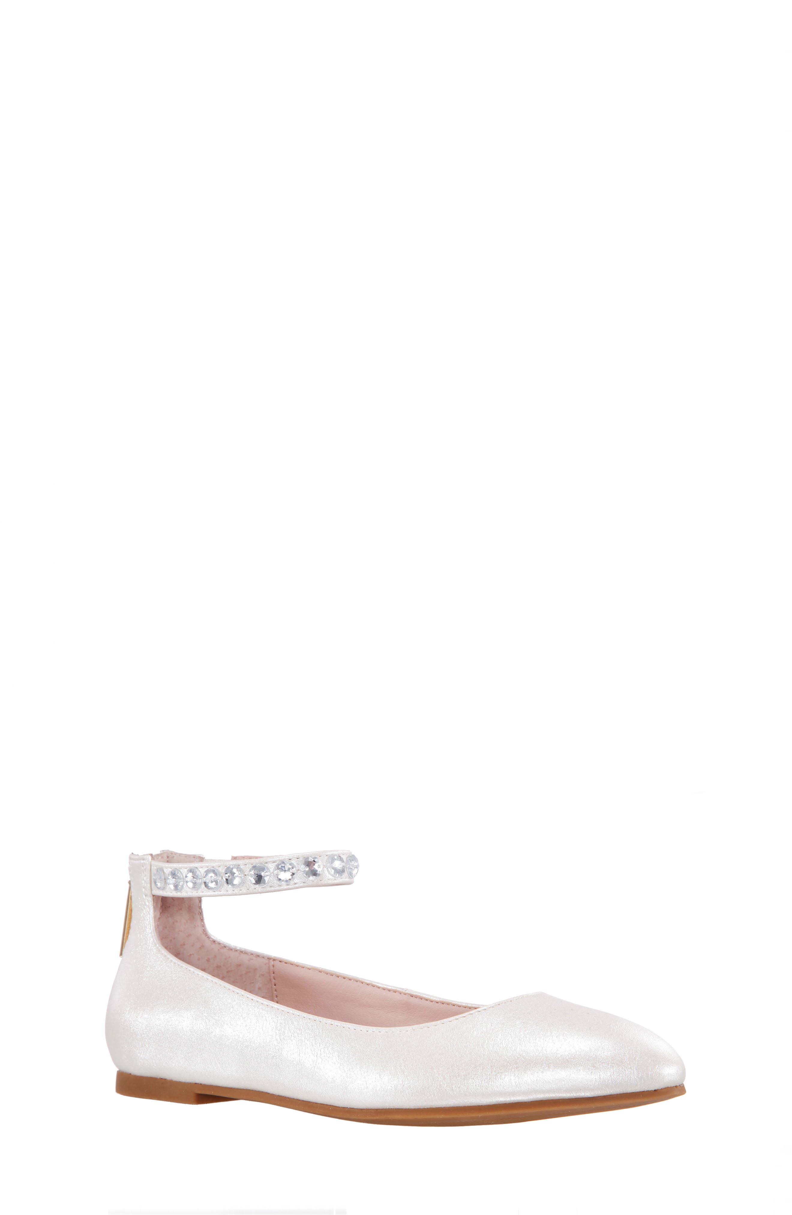 Nina Mimi Crystal Strap Ballet Flat, Main, color, 