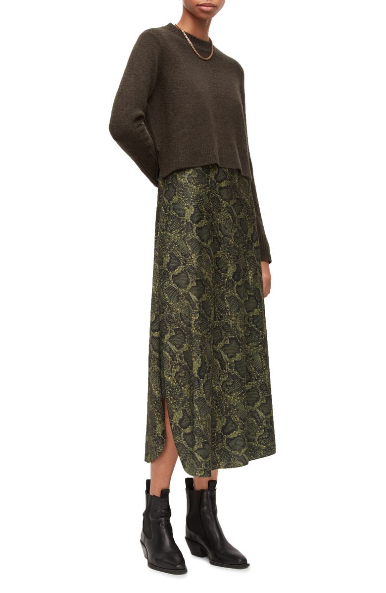 AllSaints Tiana Tamora Two-Piece Sweater & Slipdress, Alternate, color, 