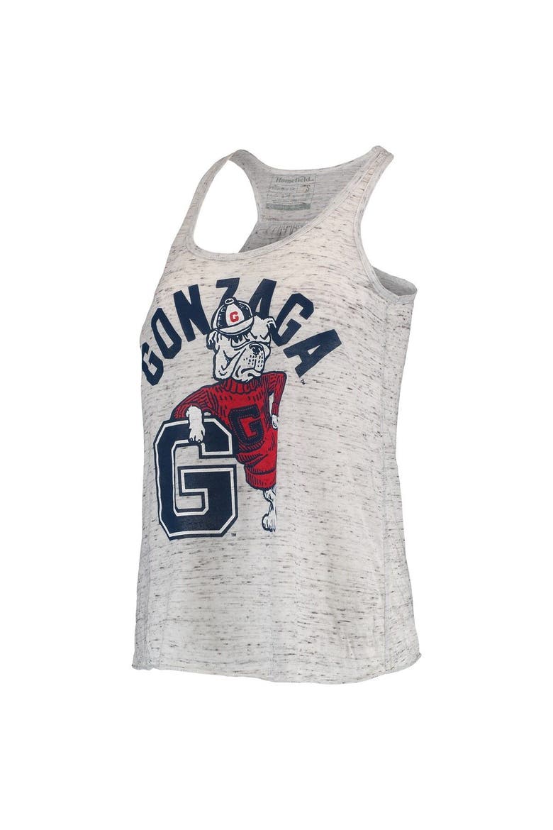 Women's Homefield Ash Gonzaga Bulldogs Vintage Racerback Tank Top, Alternate, color, Ash