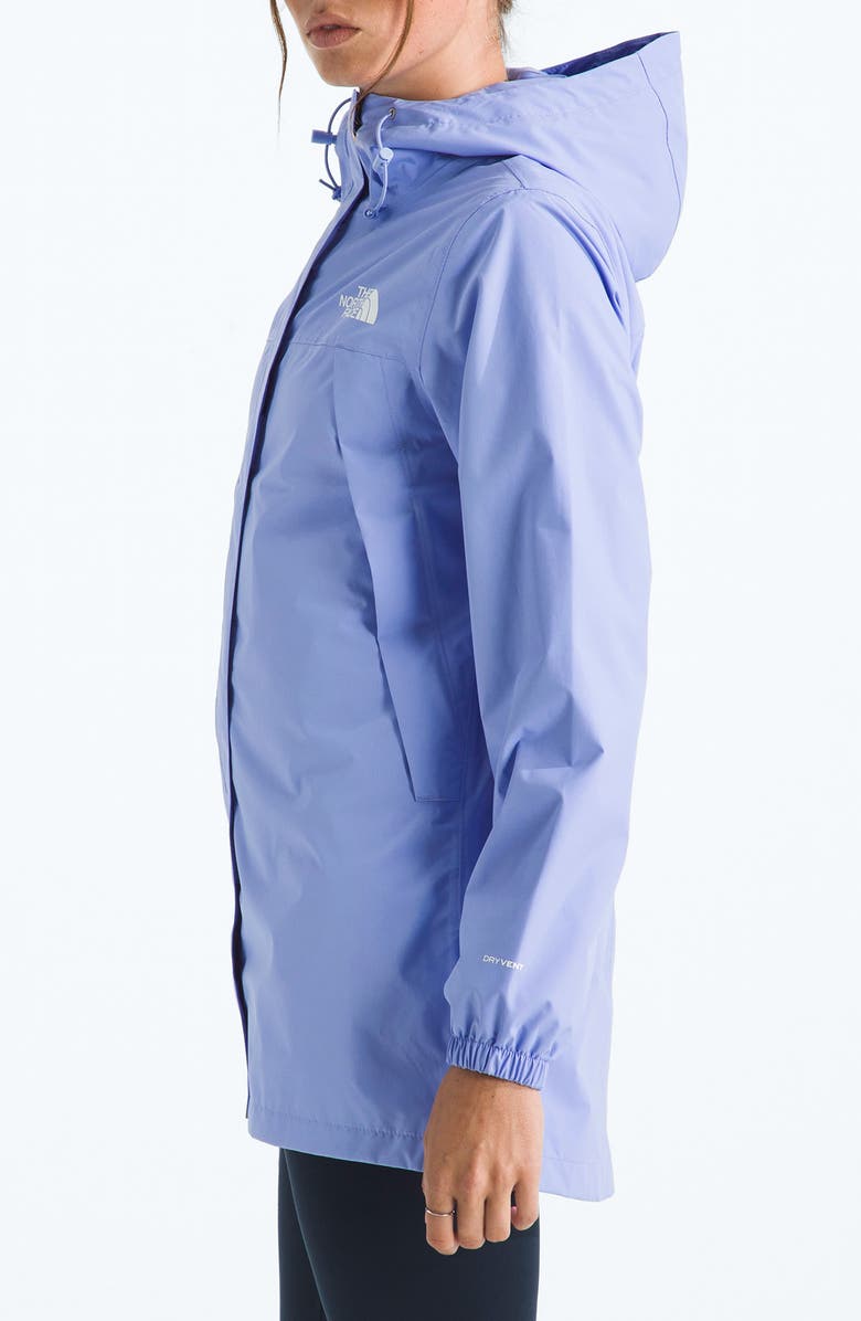 The North Face Antora Waterproof Hooded Rain Parka, Alternate, color, Periwinkle Glow