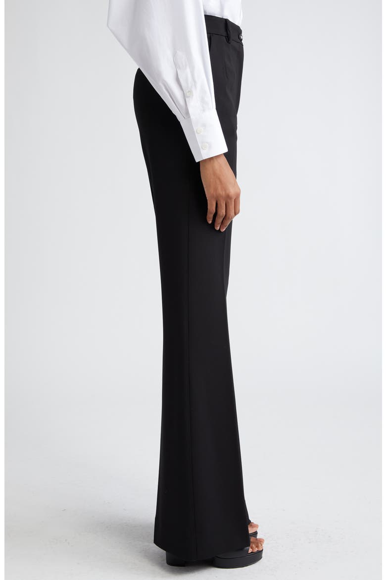 Knit Flare Leg Trousers, Alternate, color, N0000NERO