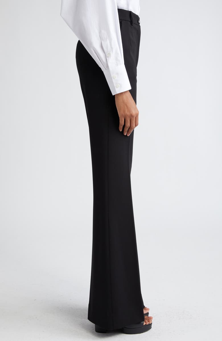 Dolce&Gabbana Knit Flare Leg Trousers, Alternate, color, N0000nero