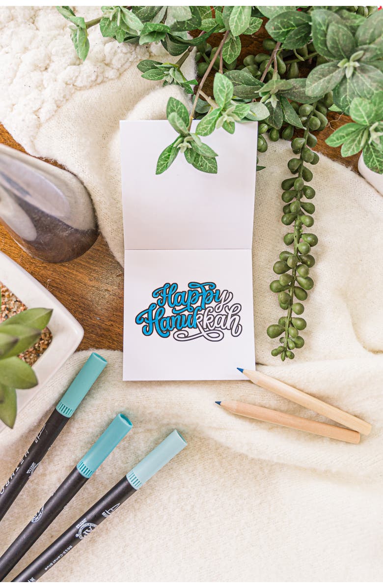 A Brighter Year Holiday Mini Adult Coloring Book Bundle, Alternate, color, Hanukkah