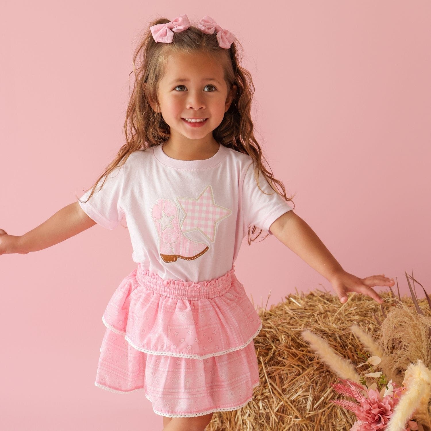 Sweet Wink Pink Bandana Western Skort | Nordstrom