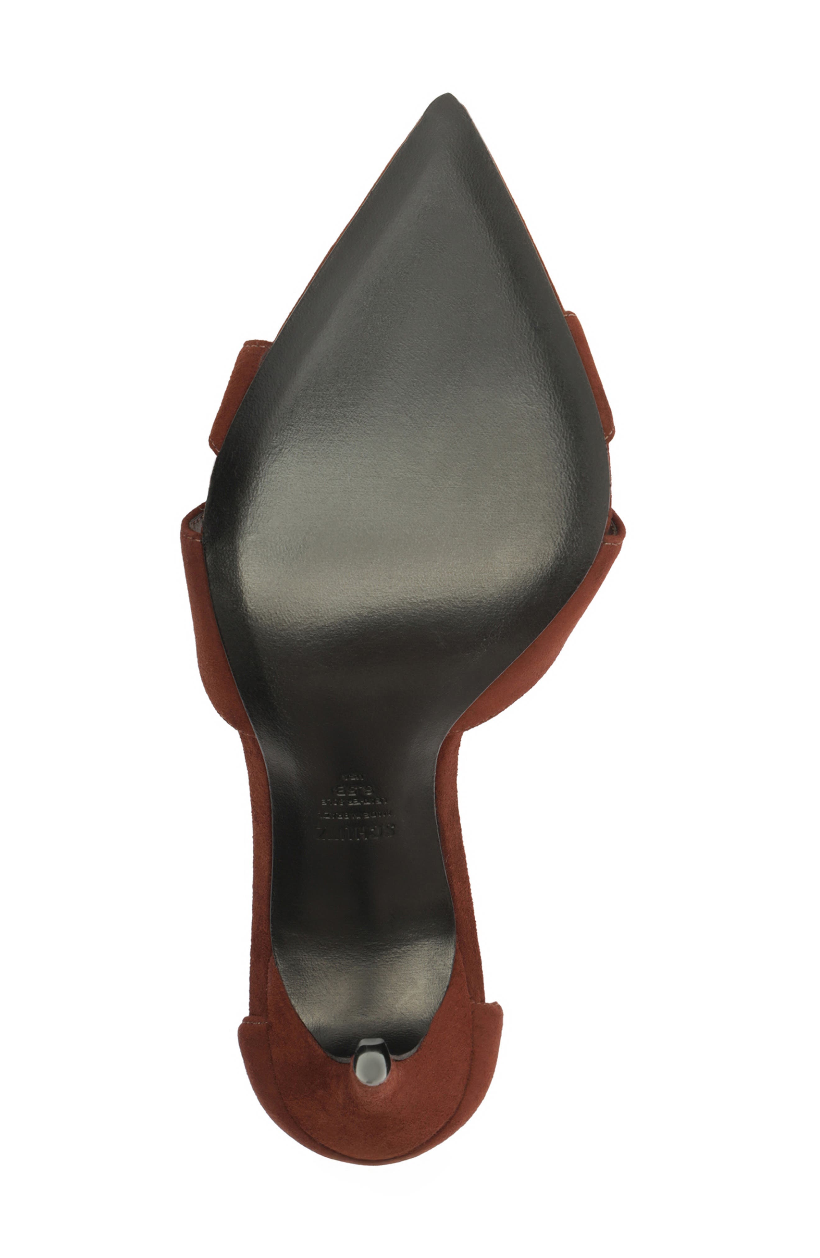 Schutz Hilda Leaf Pointed Toe d
Orsay Pump, Alternate, color, Root Brown