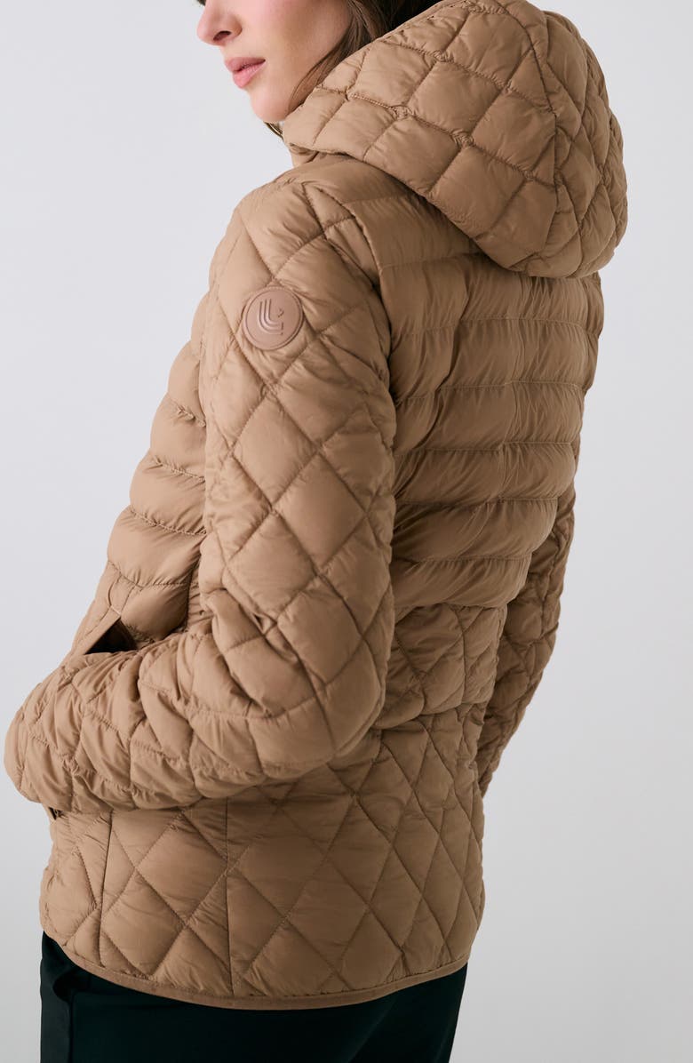 Lole The Base Packable Insulated Hooded Jacket, Alternate, color, Dune