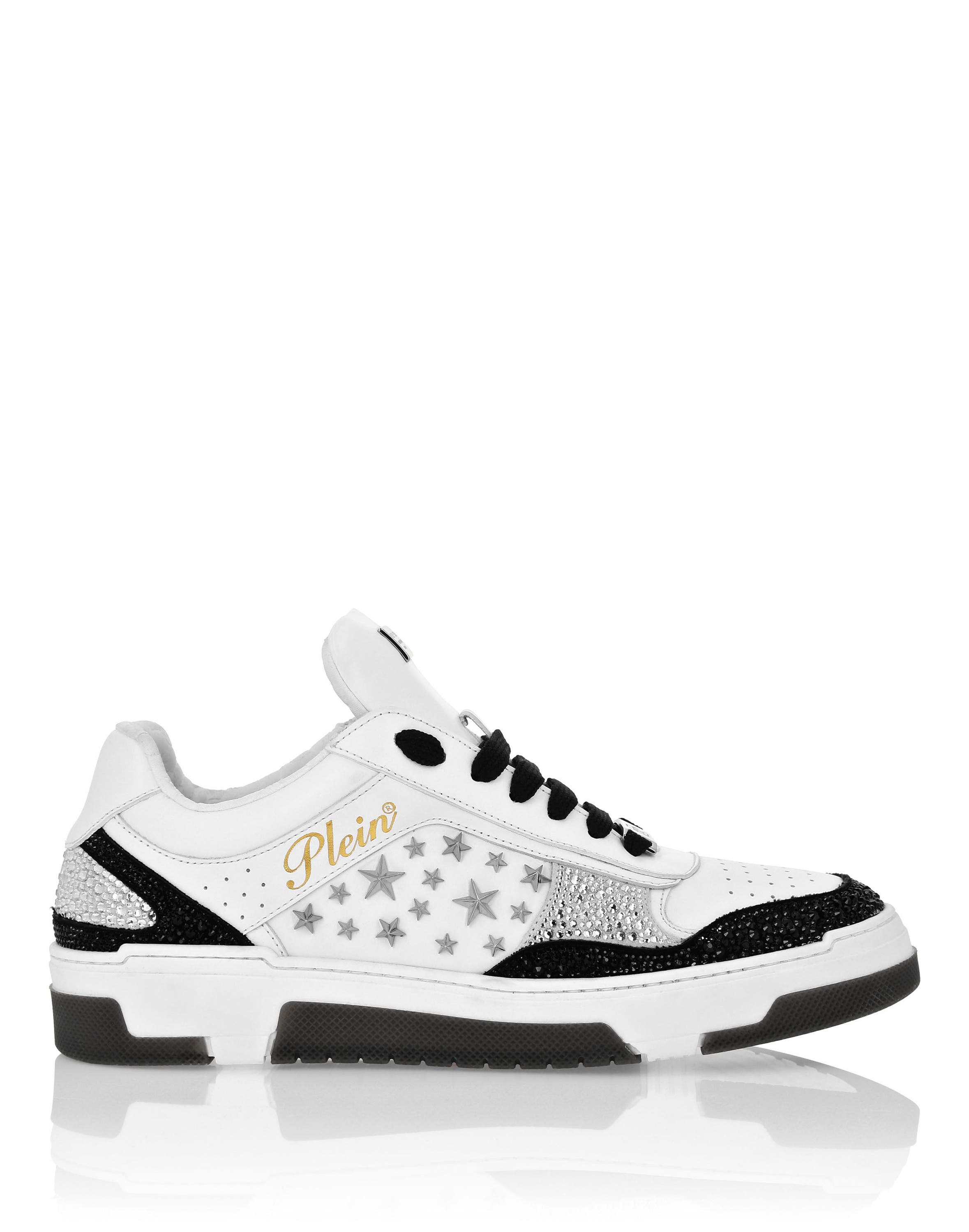 Low-Top Sneakers Mix Studs Star Unisex, Alternate, color, black