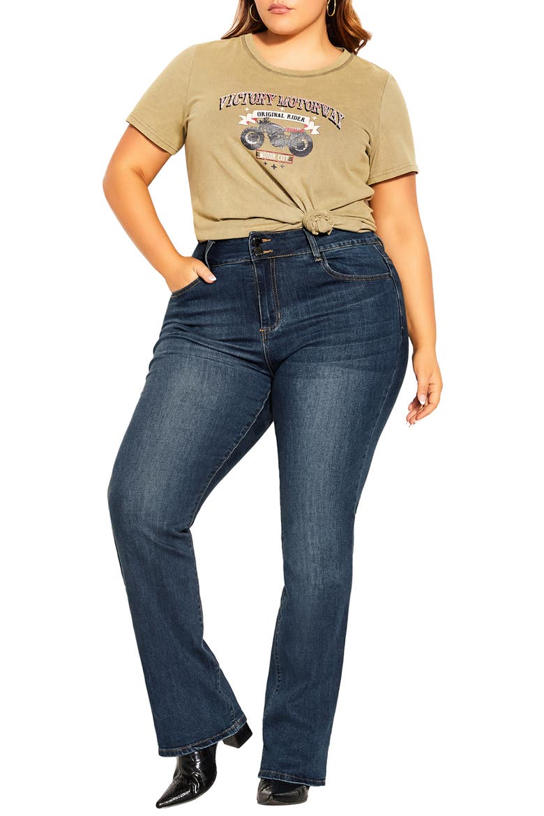 Harley Simple Bootcut Jeans, Main, color, INDIGO