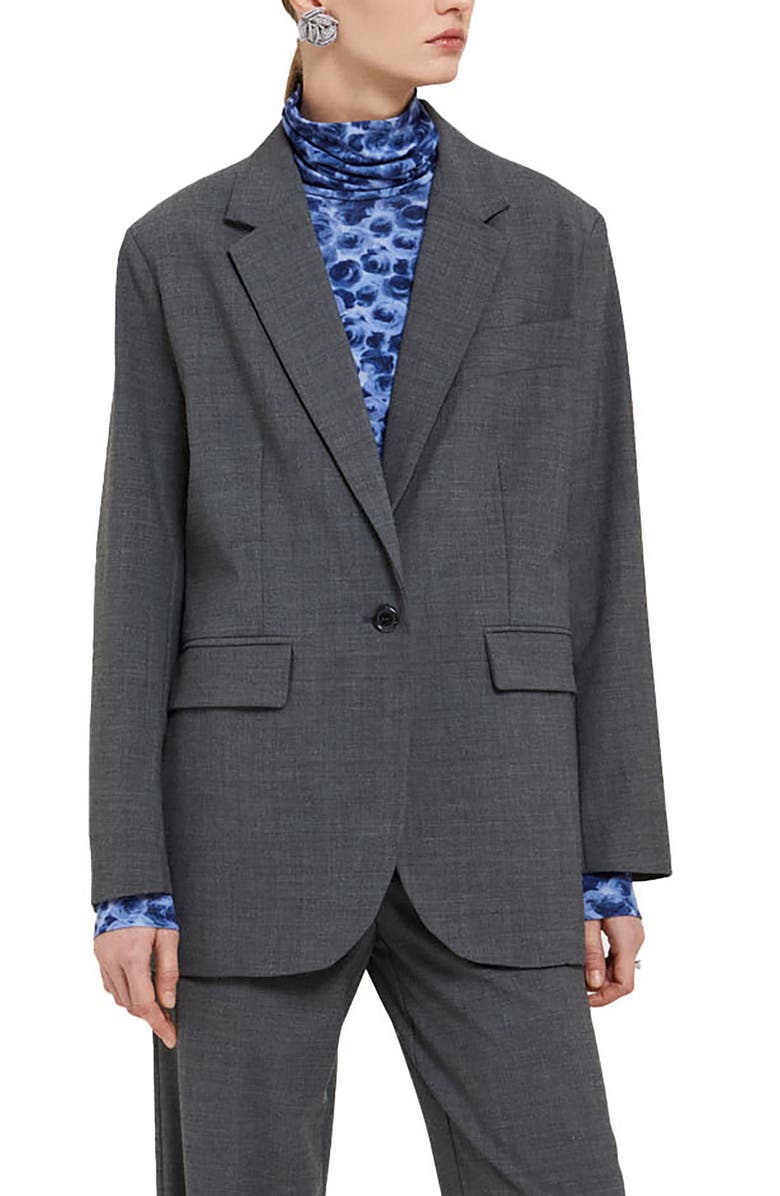 ottod'Ame Jacket With One Button, Main, color, Grey