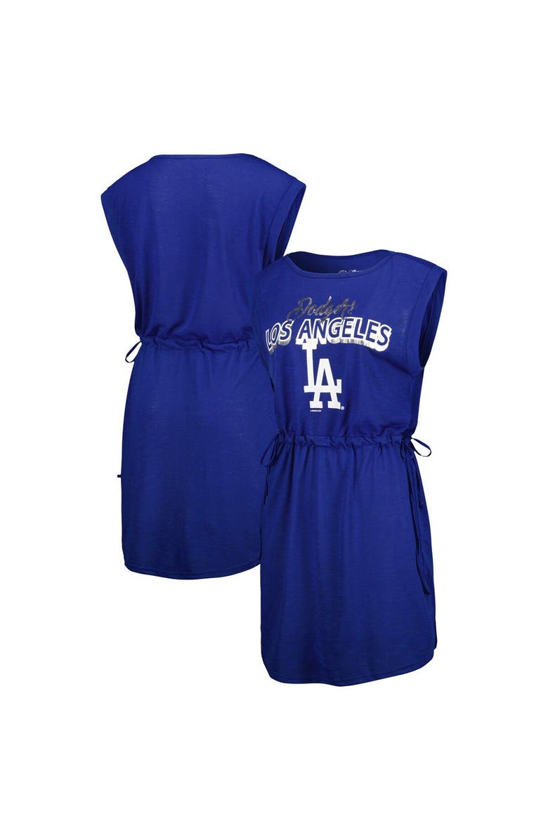 G-III 4HER BY CARL BANKS Women's G-III 4Her by Carl Banks Royal Los Angeles Dodgers G.O.A.T Swimsuit Cover-Up Dress, Main, color, 