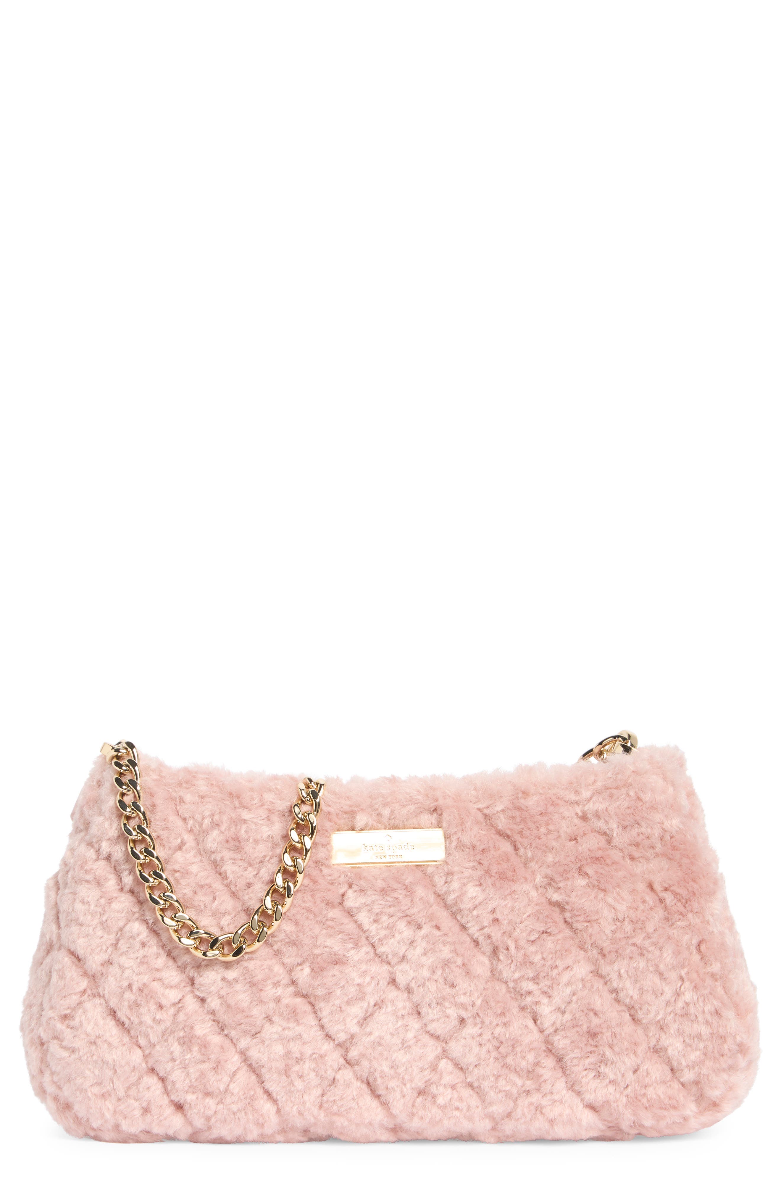 Carey Quilted Faux Fur Small Crossbody Bag
