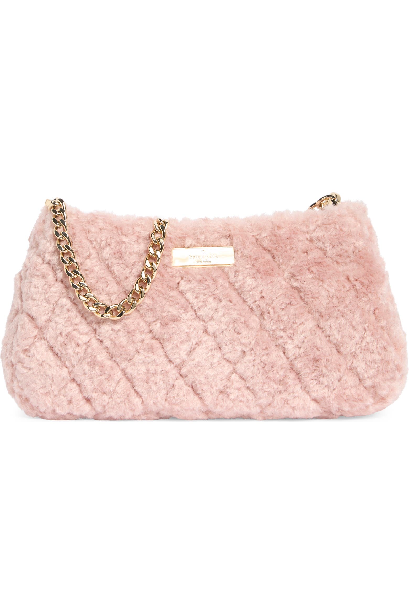 Small Method Cover Kate Spade Carey Quilted Faux Fur Small Crossbody Bag (Women ...