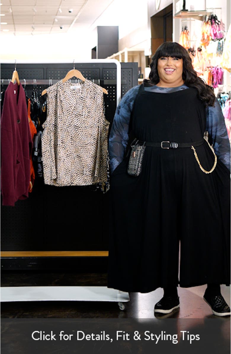 Abstract Print Pleated Sleeveless Top, sales video thumbnail