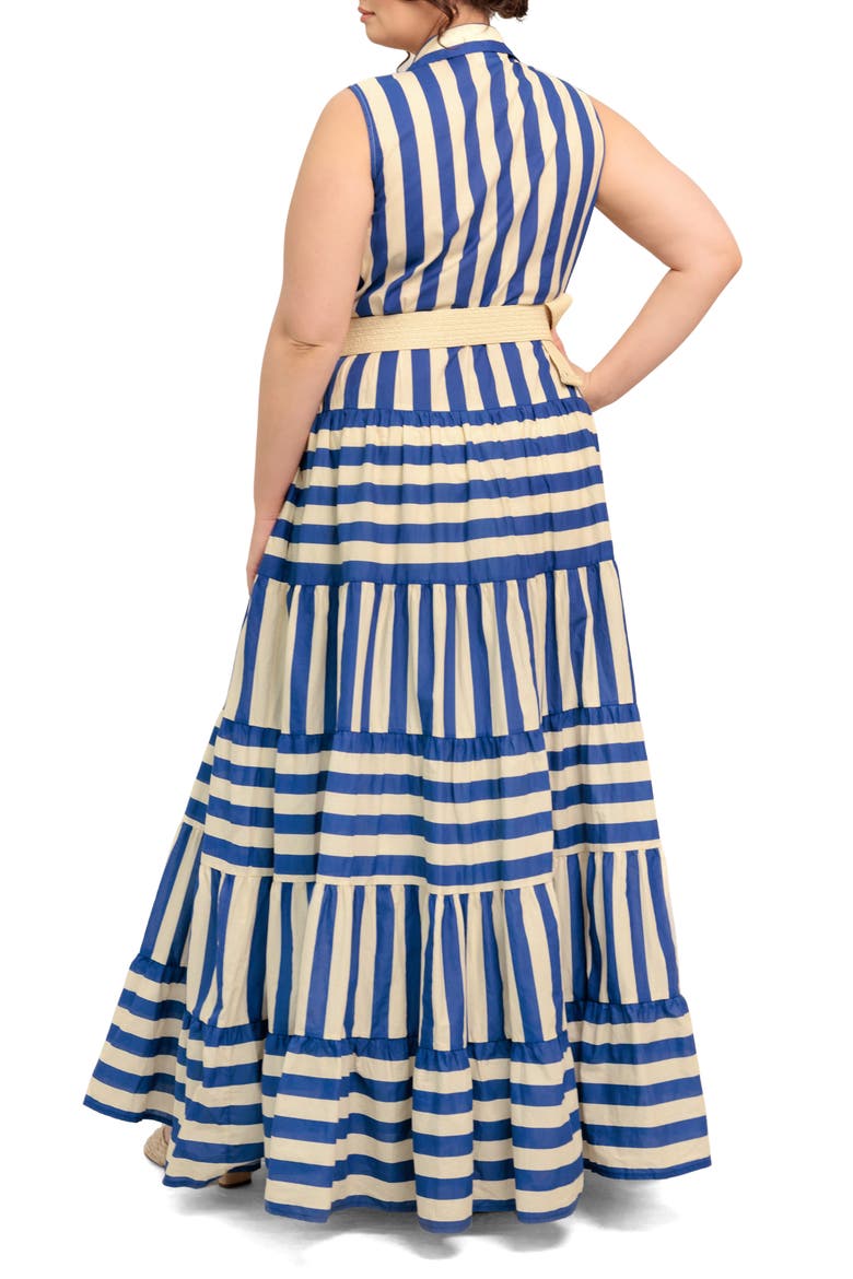 Striped Maxi Dress, Alternate, color, BLUE/IVORY