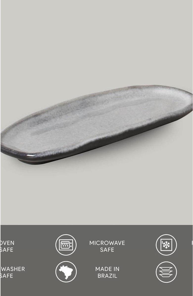 Porto Brasil Shallow Organic Oval Platter Mini Set of 4, Alternate, color, Dust