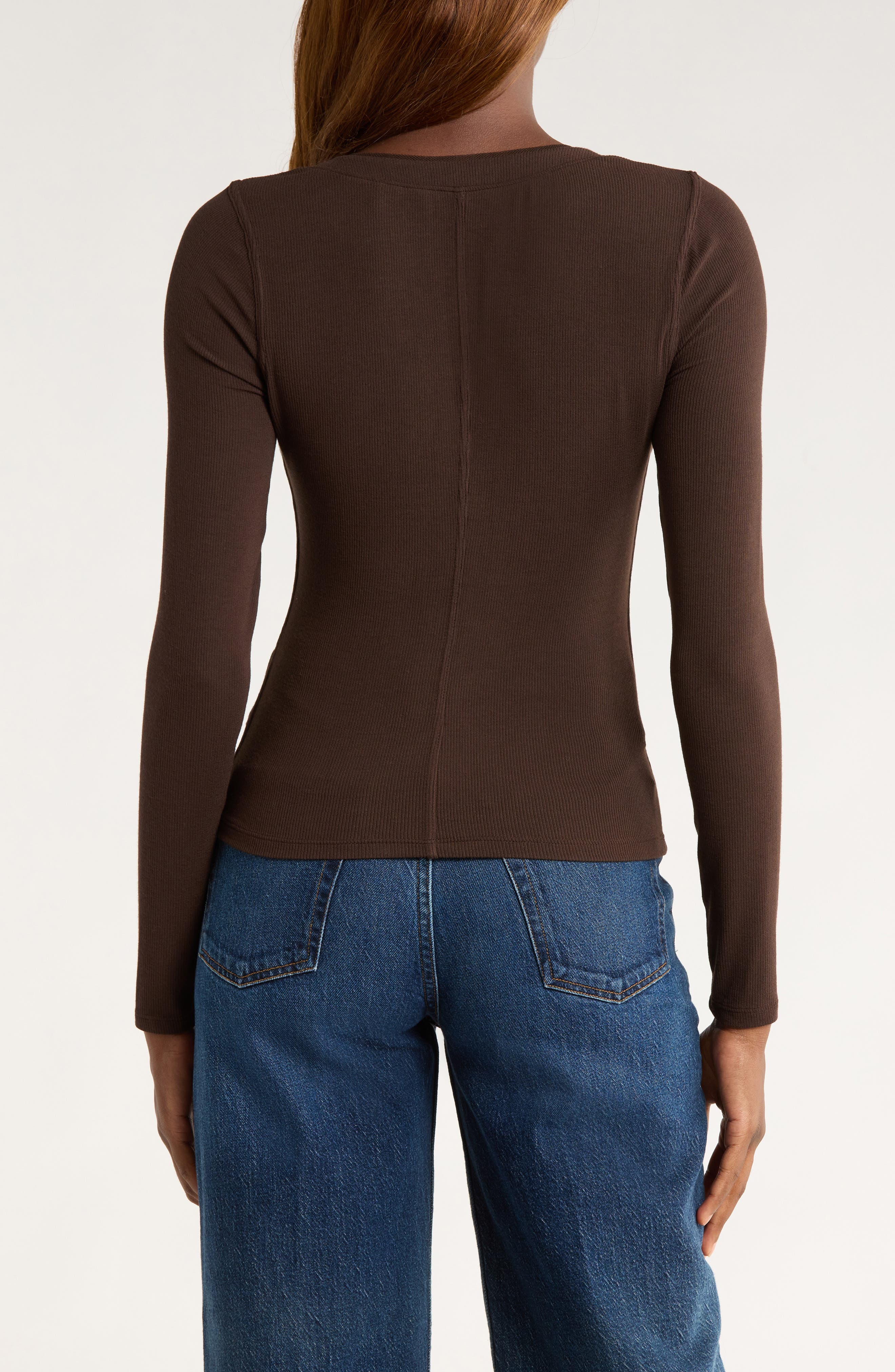 The Mesh Trim Rib Henley - image 2
