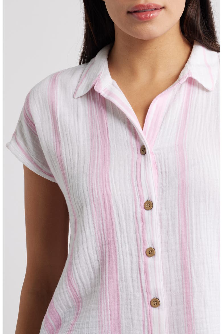 Gem Stripe Shirt, Alternate, color, CALAMINE